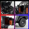 ABBD1 1:24 Military Spinosaurus Explosion Proof Vehice Sabertooth Car Model Toy Diecast Alloy Sound Light Pull Back Toy for Adult Gift