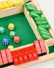 Colorful Wooden Four-Sided Number Folding Board Game Interactive Dice Card Game for Toddlers, Develops Fine Motor Skills Cognitive Abilities,