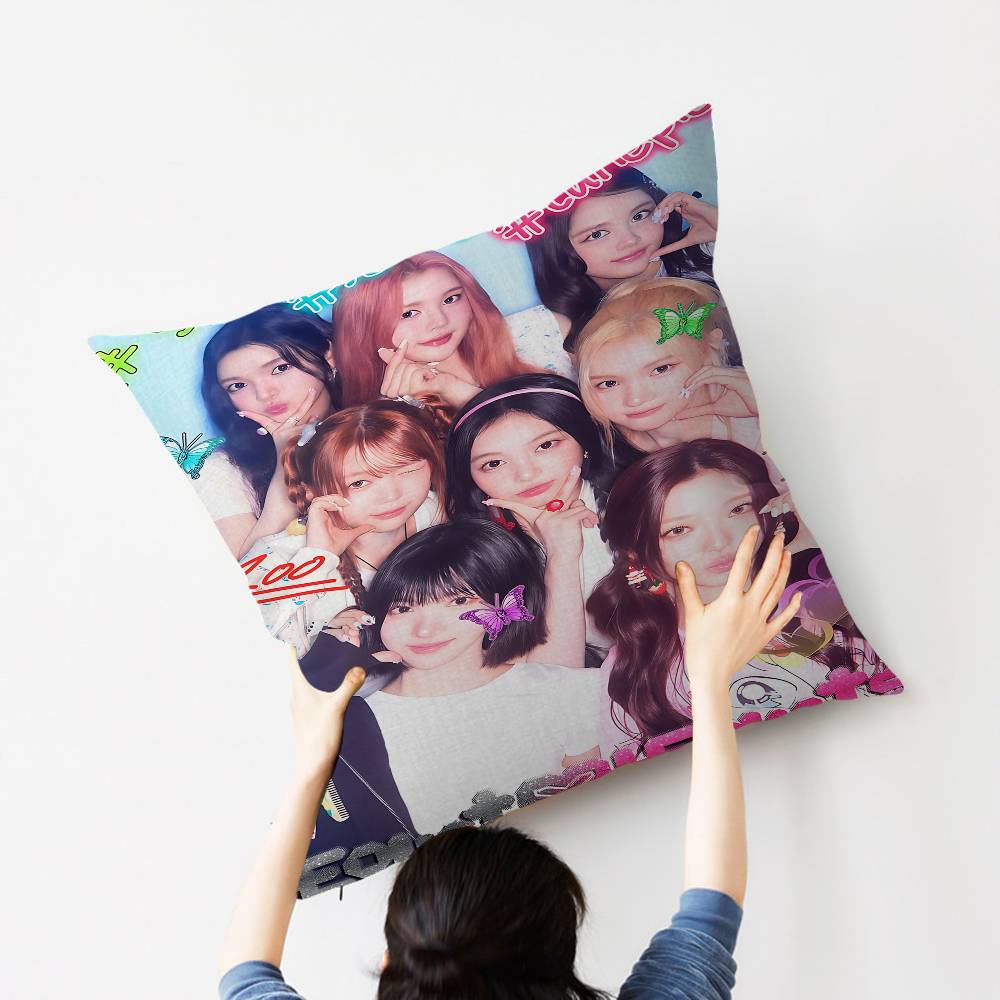 H2H H-Heart2Heart Kpop Style Pillow Anime Pillow Sofa Bed Head Pillow Cover Cushion Cover 45X45 Cm Fashion