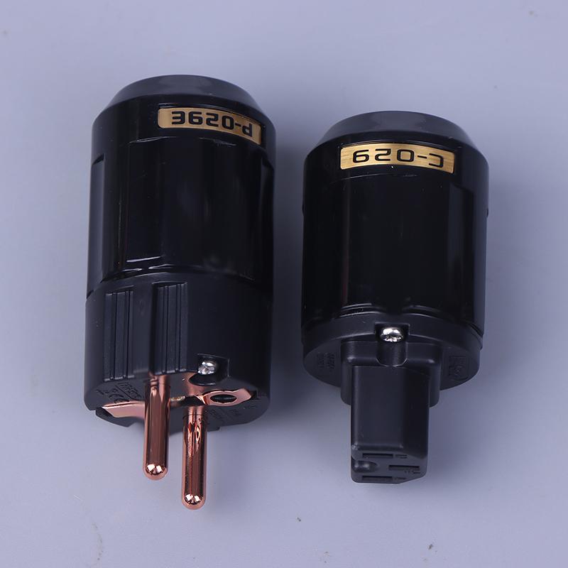 

1 Pair Hifi Rhodium Plated Eu Schuko Plug Iec Female Connector For Hifi Power Cable Eu Plugs Speaker Power Cable Connector