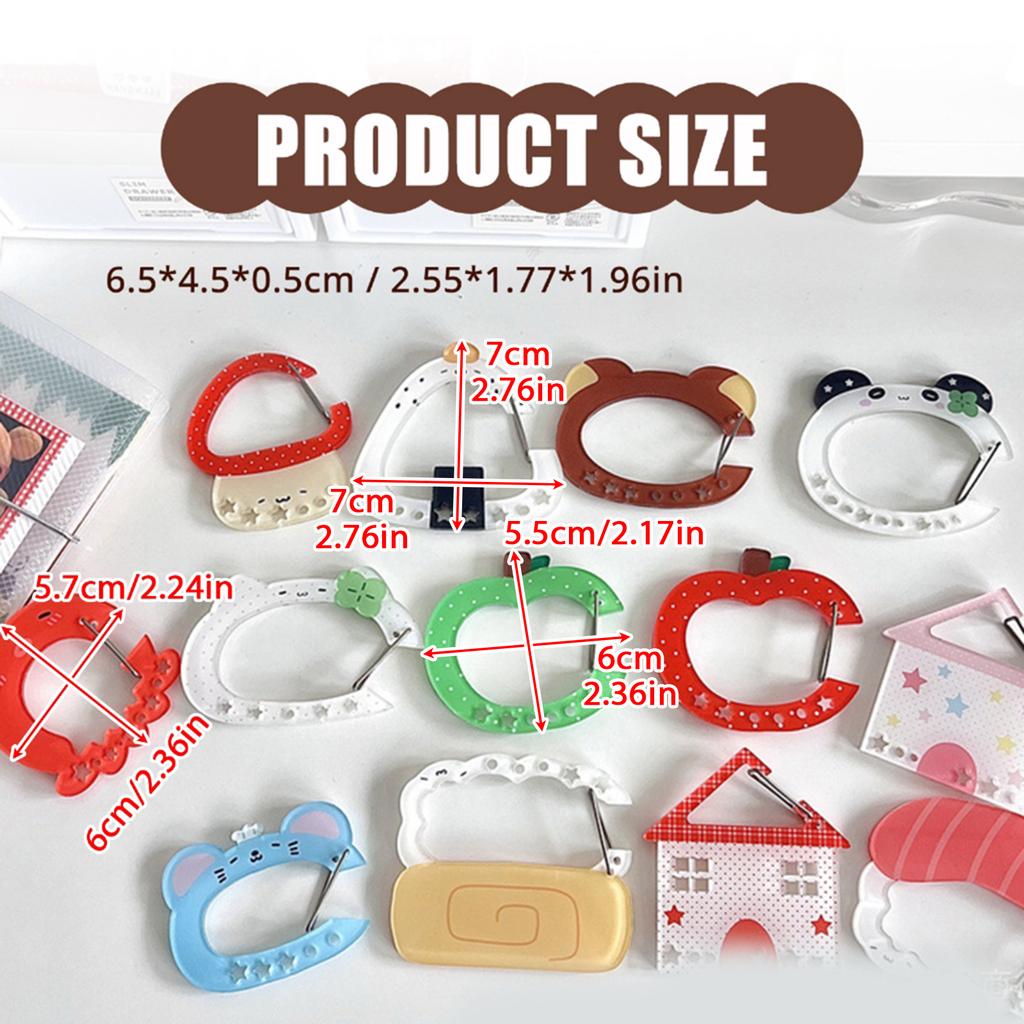 Kawaii Illustration Keychain Bag Charms Acrylic Pendant Decoration Carabiner Accessory for Backpack and Handbook Gifts