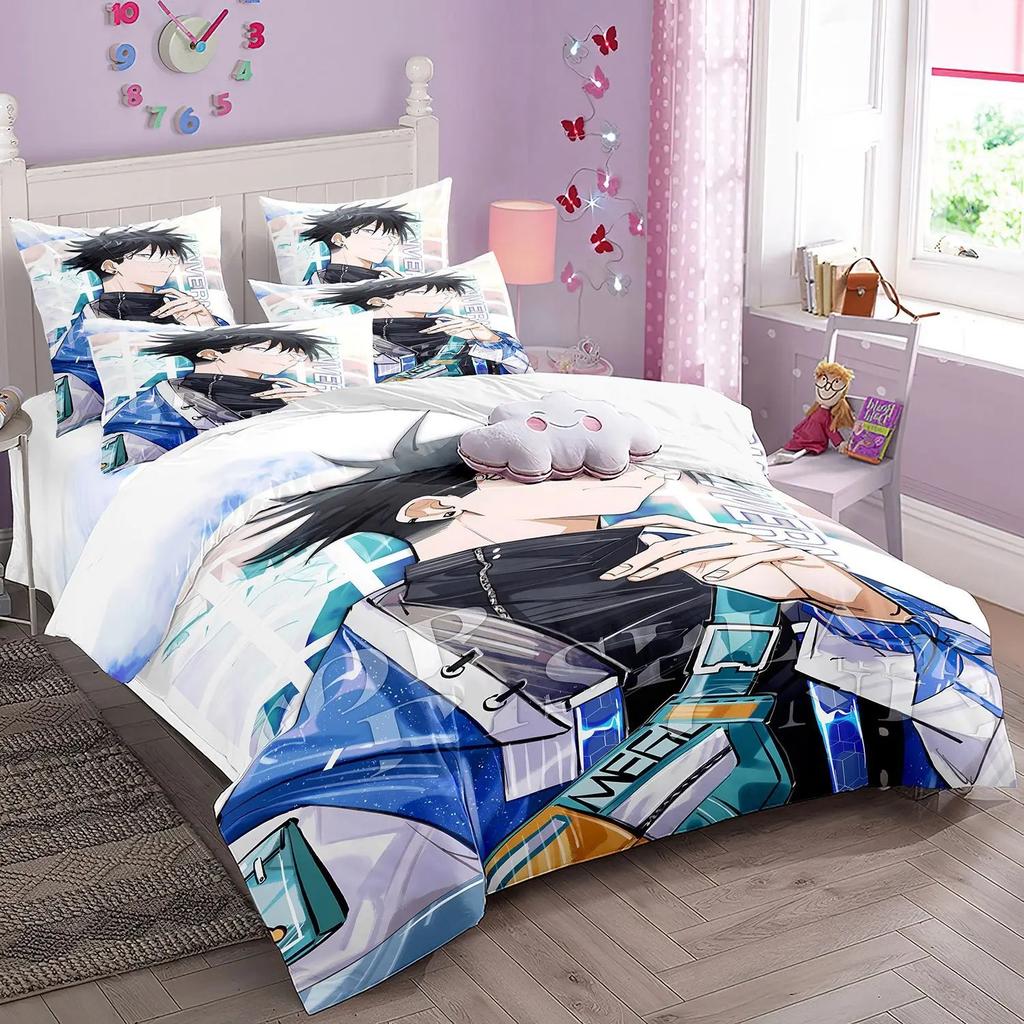Exquisite Anime Jujutsu Kaisen Bedding Set Duvet Cover Pillowcases 3D print Kids boy Bedroom Decor Single/Double/Queen Size