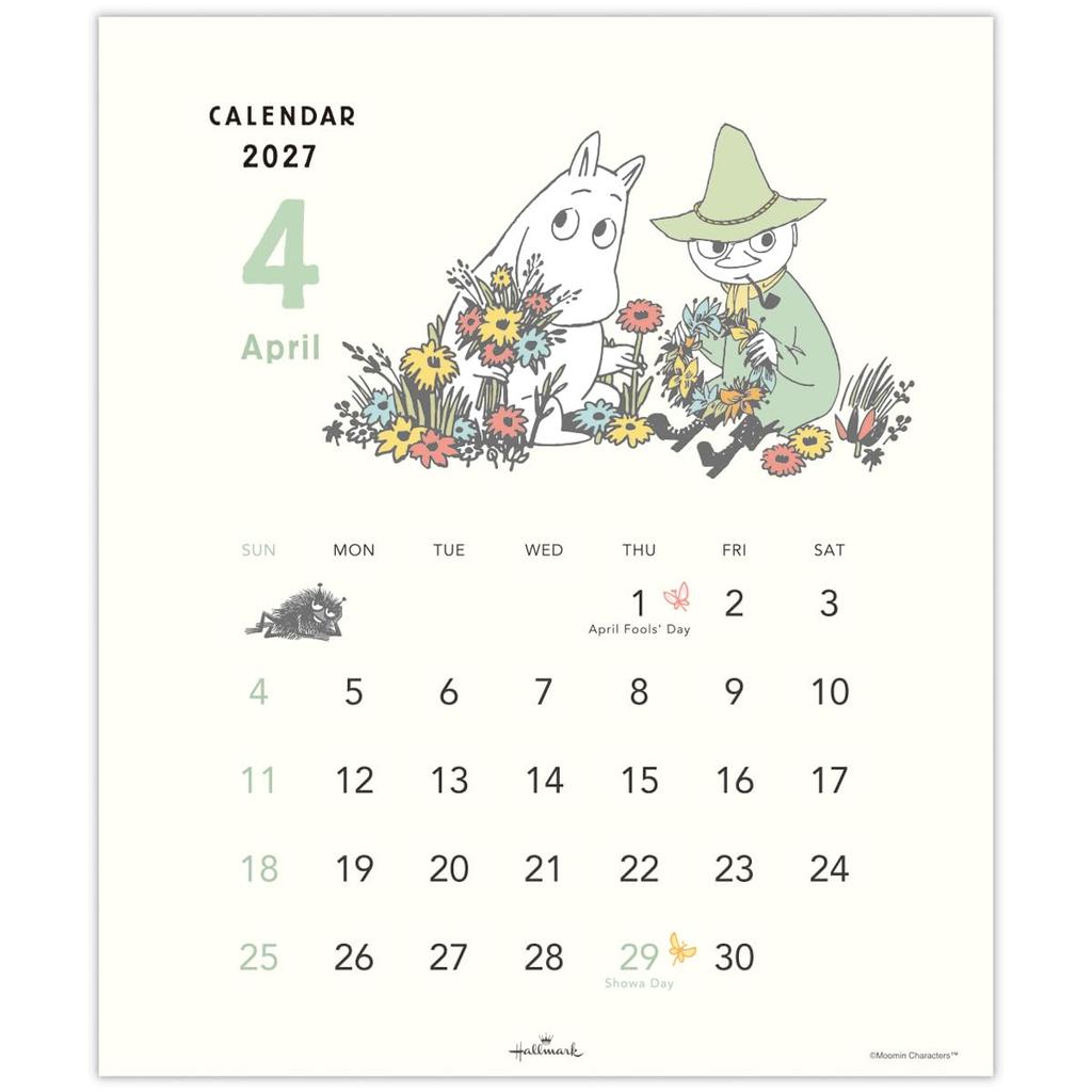 MOOMIN Hallmark Moomin Little My 2027 Wall 853310 Calendar, Vertical, Small,