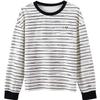 Women's Casual Hand-Painted Stripe Long-Sleeve Sweatshirt