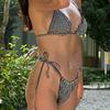 New Sexy European and American Split Swimsuit Girl Plaid Bikini Ins Style Premium Sense Vacation Bikini