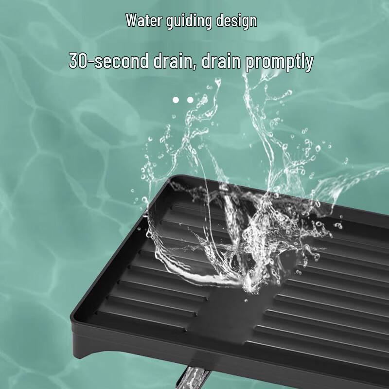 Carbon Steel Foldable Double-Layer Dish Rack