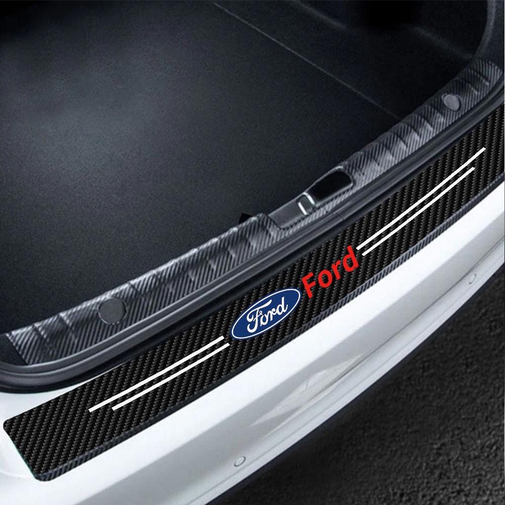 cvufy2 4PCS Leather Car Styling Door Sill Protector Sticker Accessories For Ford ST Fiesta Edition Mondeo Fusion Ecosport Focus Mk2 3 4