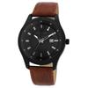 Watch - EXCELLANC - SL28 - 44 Mm Case - Brown Faux Leather Strap - Mineral Glass