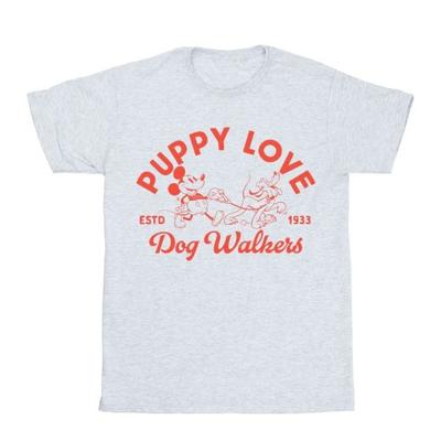 Mens Mickey Mouse Puppy Love T-Shirt