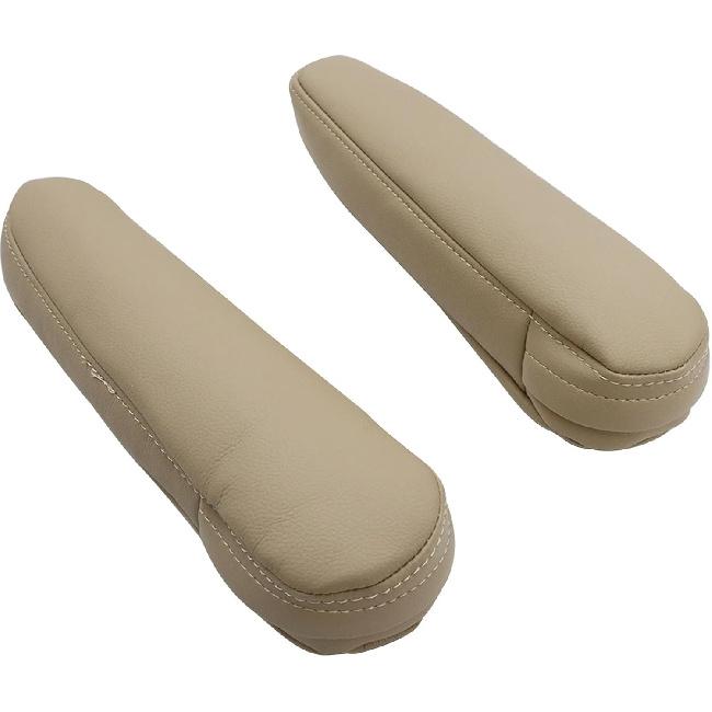 Priprilod 2 Stück Tan Leder Sitz Armlehnenbezüge Passend für Toyota Sequoia Tundra 2001 2002 2003 2004 2005 2006 2007