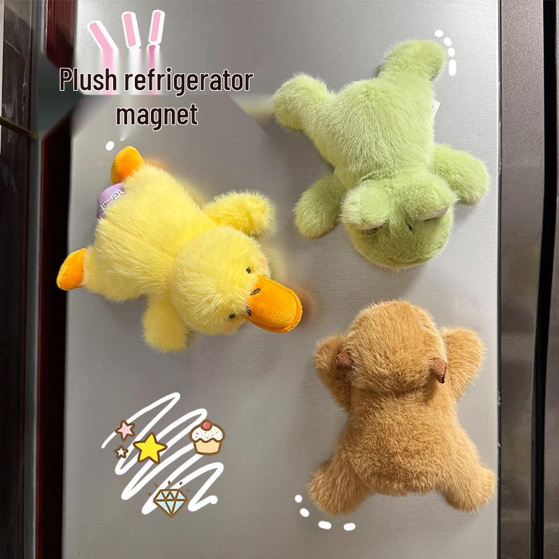 בובת קטיפה מגנטית יצירתית, מגנט למקרר וקישוט לרכב לבנות