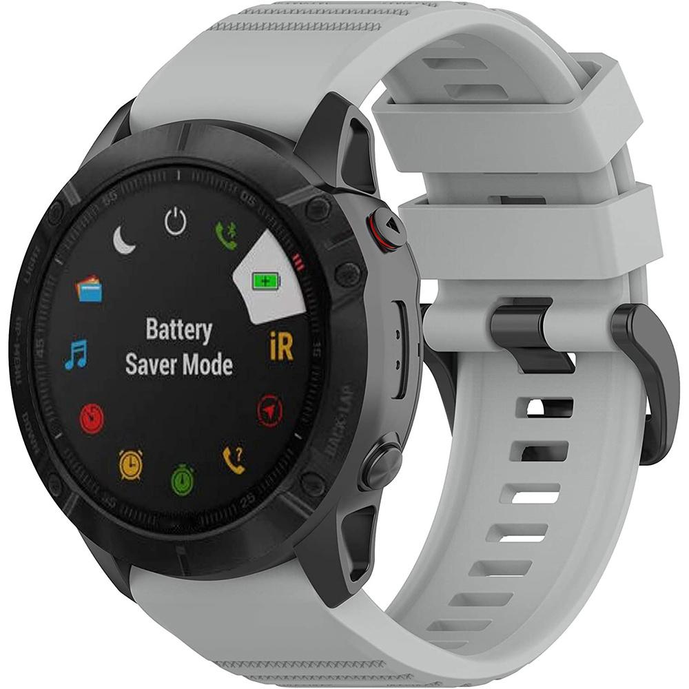 Quickfit Silikonarmband 22mm für Garmin, Grau