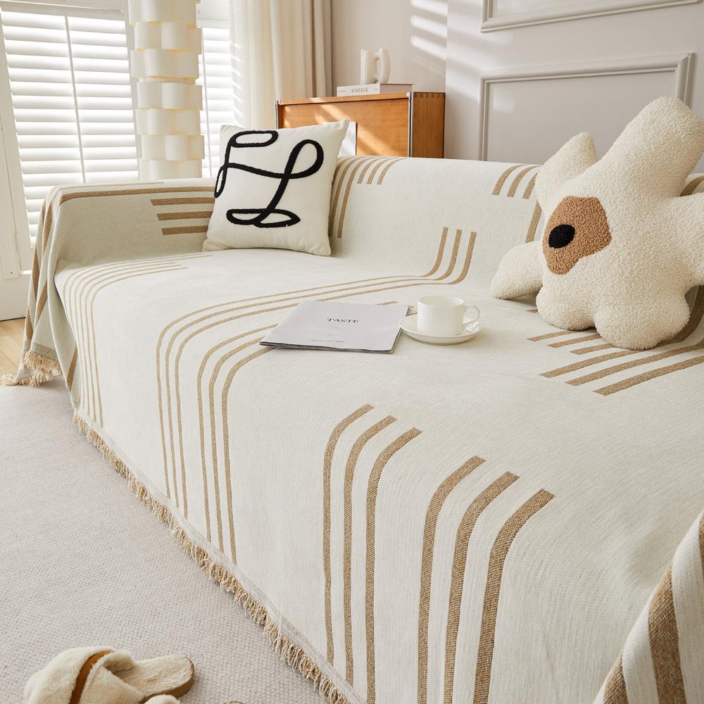 INS Style Modern Simple Sofa Cover Cloth Four Seasons Universal Sofa Towel Non-Slip Full Cover Blanket Anti-Scratching Sofa Cover