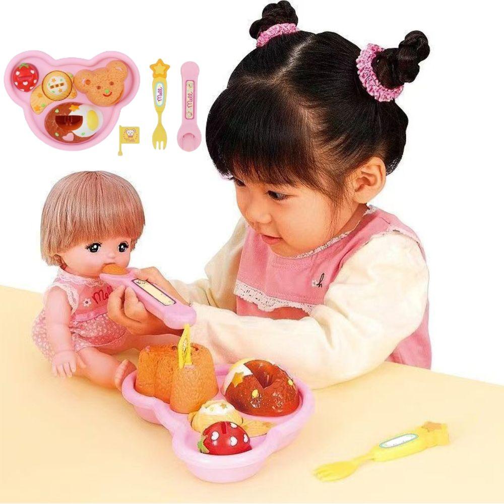 Role Play Play House Toys Early Education Pudding Feeding Set Food Feeding Toys  Desktop Ornament