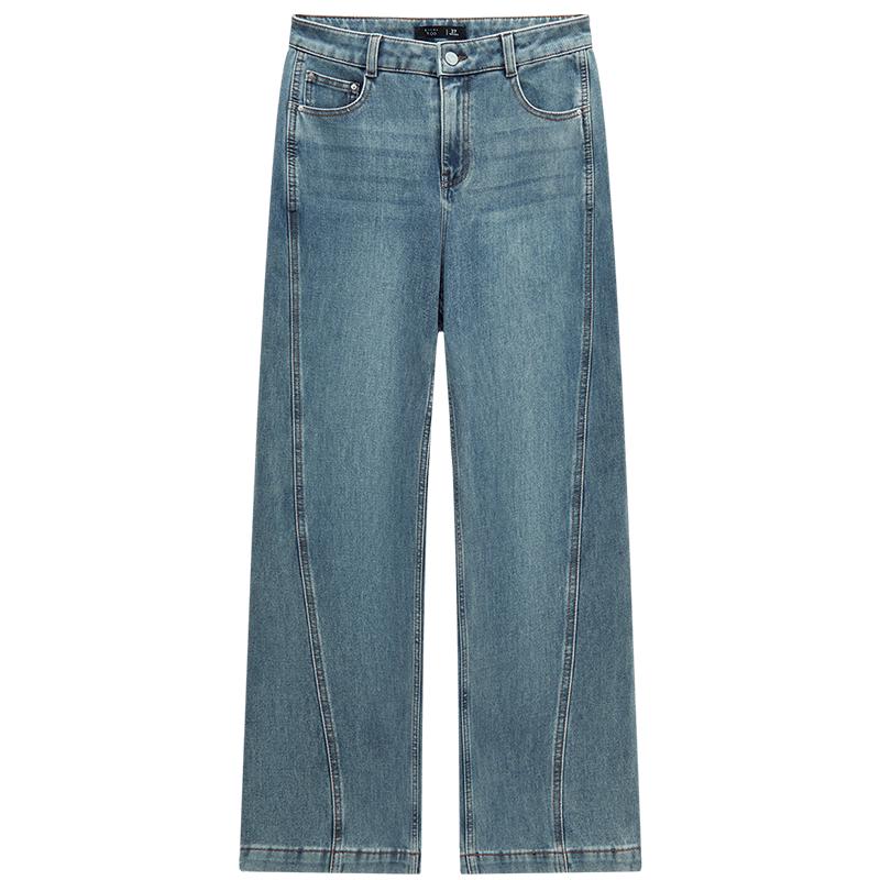 EICHITOO Women's High-Waist Wide-Leg Denim Jeans