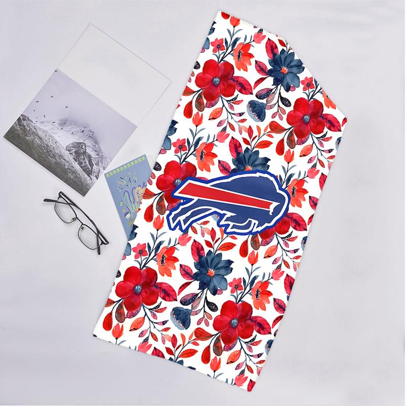 Bills Team Fashion Beach Towel: Ideal for Summer Adventures Soft, absorbent and quick drying suitable for swimming and bathing
