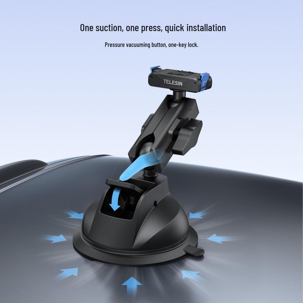 Supporto a Ventosa DJI Action 5 Pro/4 per Fotocamera Osmo 360 - Supporto Fisso per Vetro Auto