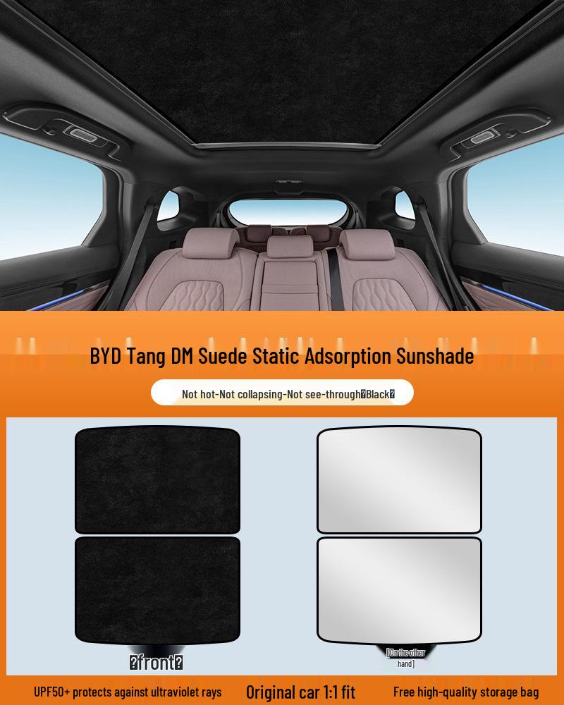 Electrostatic Sunshade Curtain for BYD Song, Seal, Qin, Han, Yuan, Tang, EVDM with Sunroof