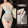 Sexy lingerie sexy pure desire tube top embroidery printing perspective kimono suit temptation hip wrap uniform