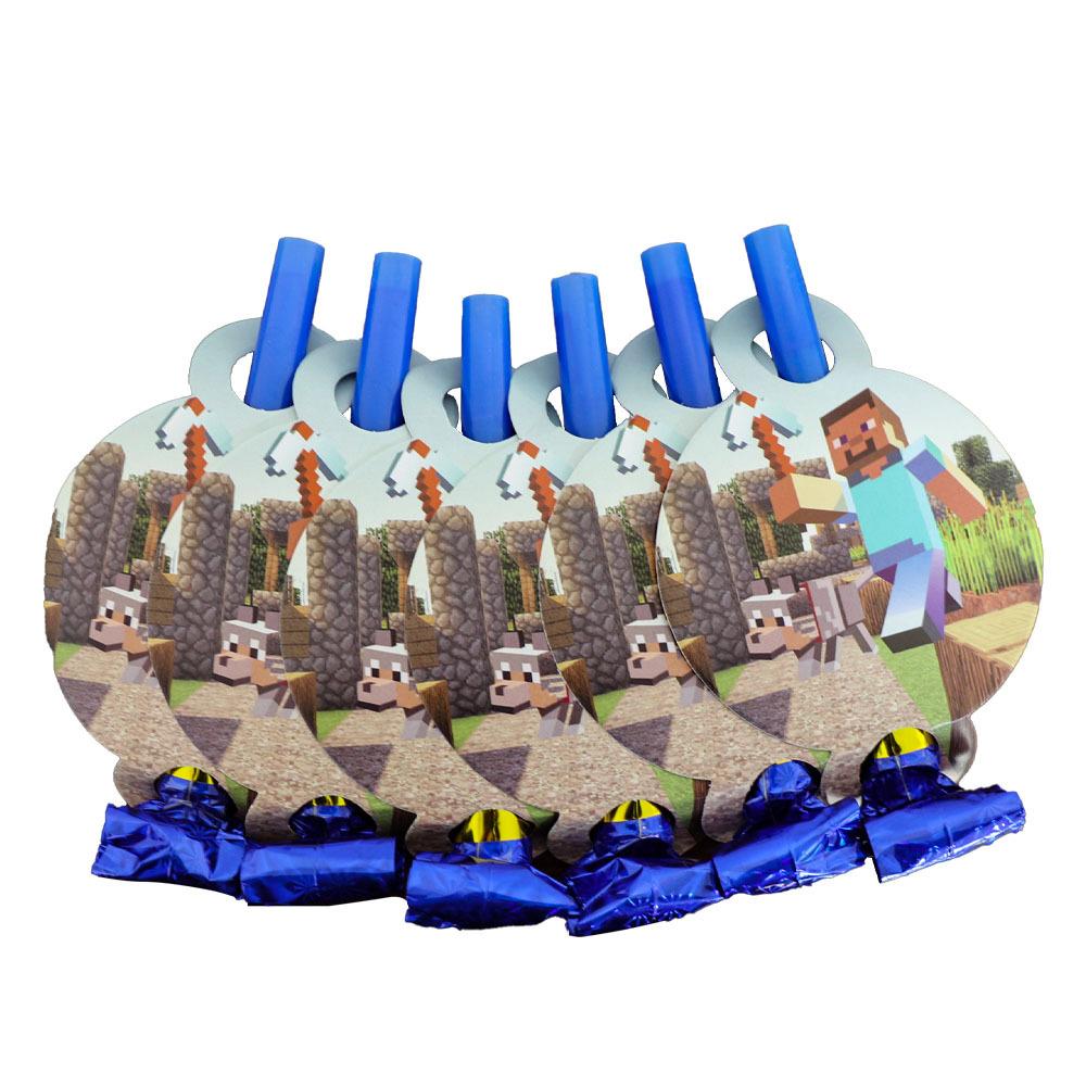 Minecraft Birthday Party Supplies Disposable Cutlery Paper Plates Paper Cups Paper Tissue Boy Decoration Children'S Fun