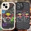 Japan Fashion H-Hysteric M-Mini Phone Case For iPhone 16 15 14 13 12 11 Pro Max Plus Leather Soft Cover