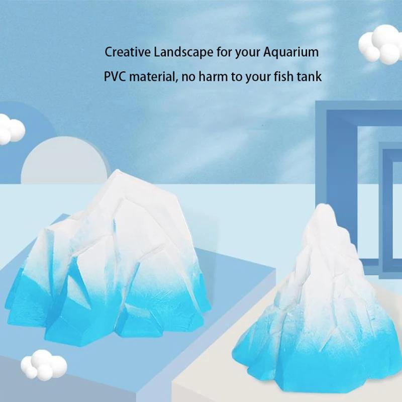 Artificial Iceberg Aquarium Decorations View Rock Cave Stone Rockery Mountain Fish Tank Ornament Decoration Aquarium Background