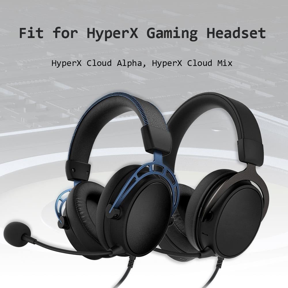 Replacement 2 Meters Audio Aux Cable for HyperX Cloud Alpha and Cloud Mix headsets with Inline Mute & Volume Control(TPE Brushed)