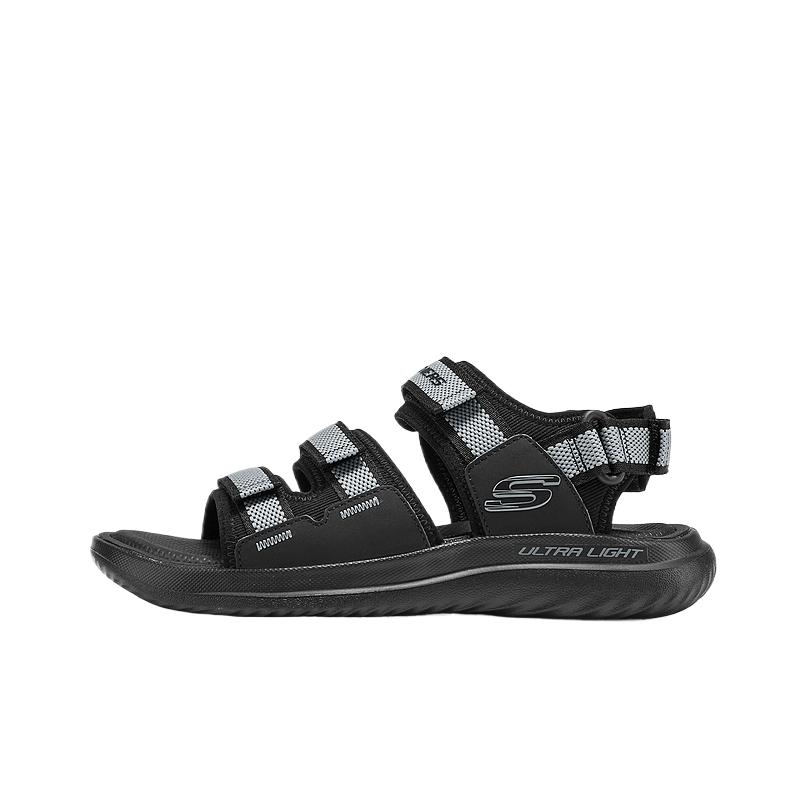 Skechers Sport Lightweight Beach Sandals Men Sandals Black 232986-BKGY 39.5
