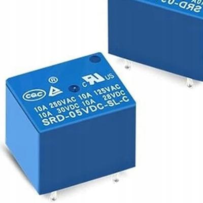 Relay SRD-5VDC-SL-C – 1 Changeover Contact NC/NO | Coil Voltage 5V DC | Current 10A, Operating Voltage 240VAC