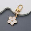 New Colord Enamel Cherry Blossom Keychains Sweet Flower for Women Car Bag Pendant DIY Handmade Jewelry Gift Bag Charm
