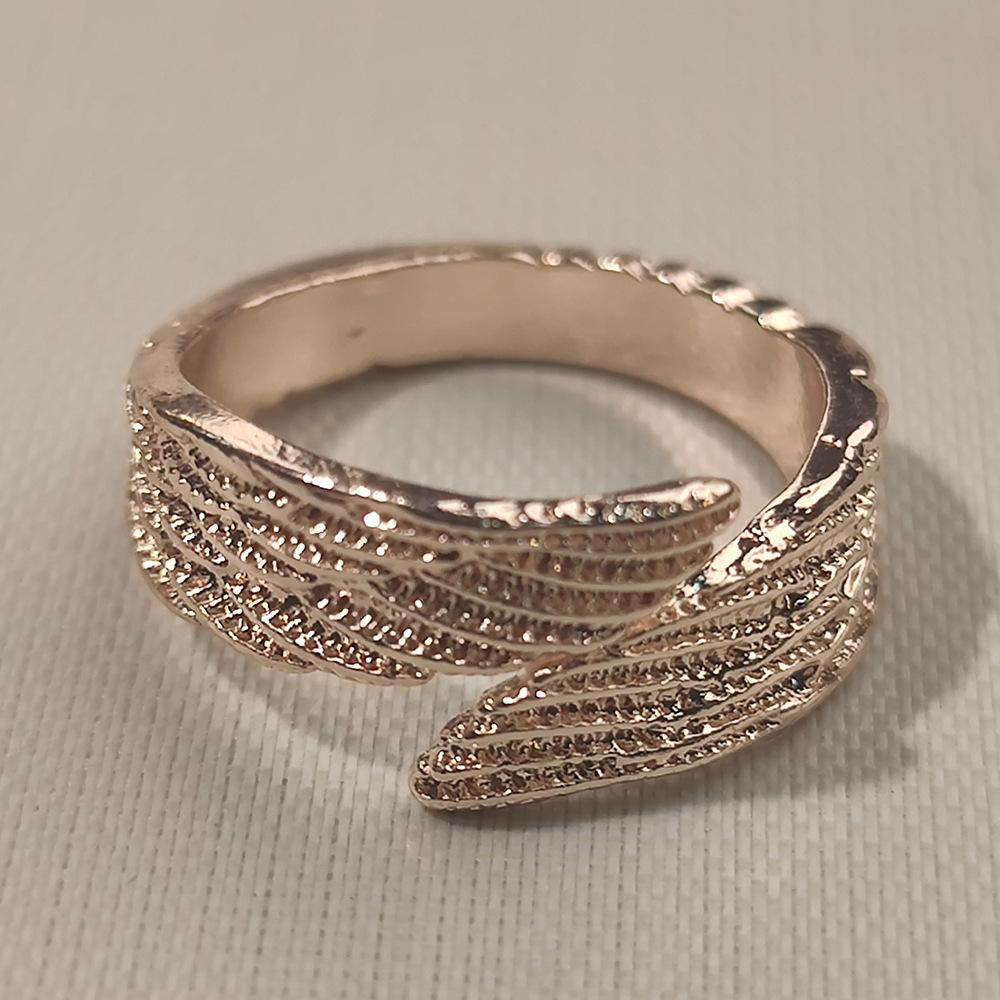 Inele Deschise Retro cu Aripi de Înger și Demon pentru Femei Cupluri Punk Gothic Accesorii Reglabile pentru Degete Cadouri Hip Hop