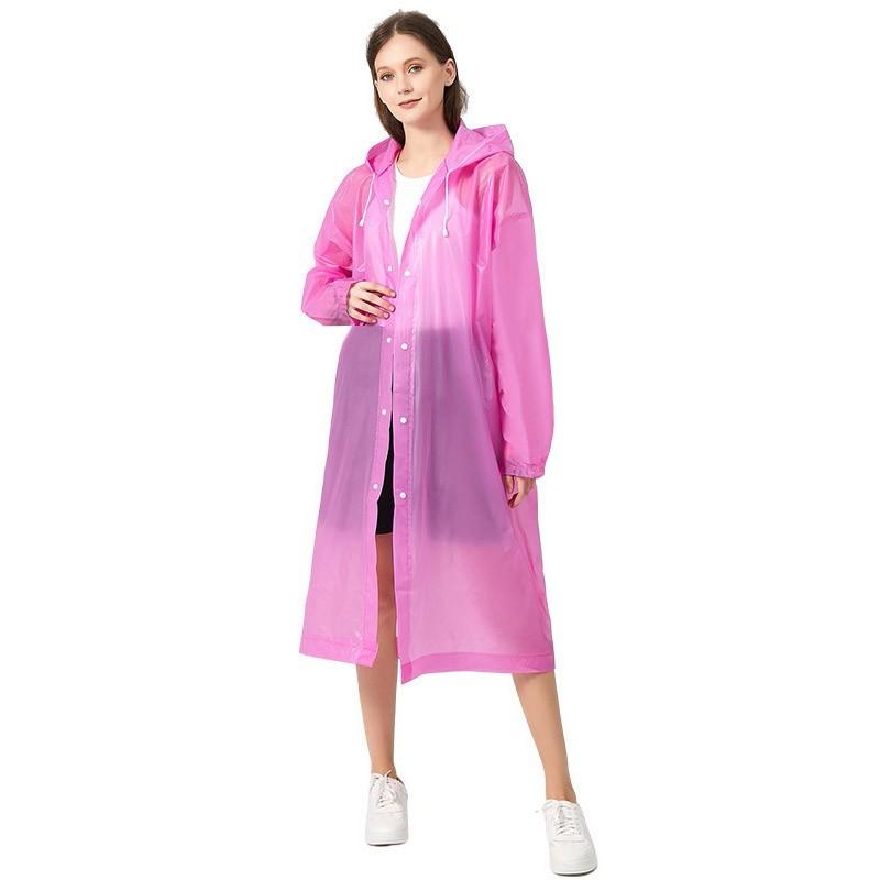 Regnfrakk for voksne Vindtett og vanntett Eva Tykket regnfrakk for hele kroppen