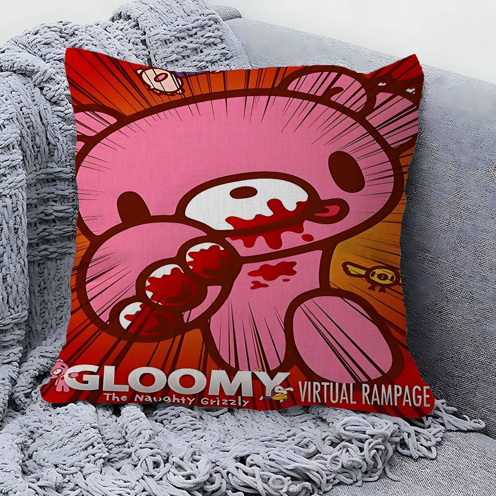 Cartoon G-gloomy Bear Personalized Pillow Cover Kids Bedroom Wild Party Decor Pillowcase Kid Birthday Shower Gift
