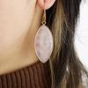 New simple pink crystal pendant earrings earrings popular natural stone jewelry in Europe and America