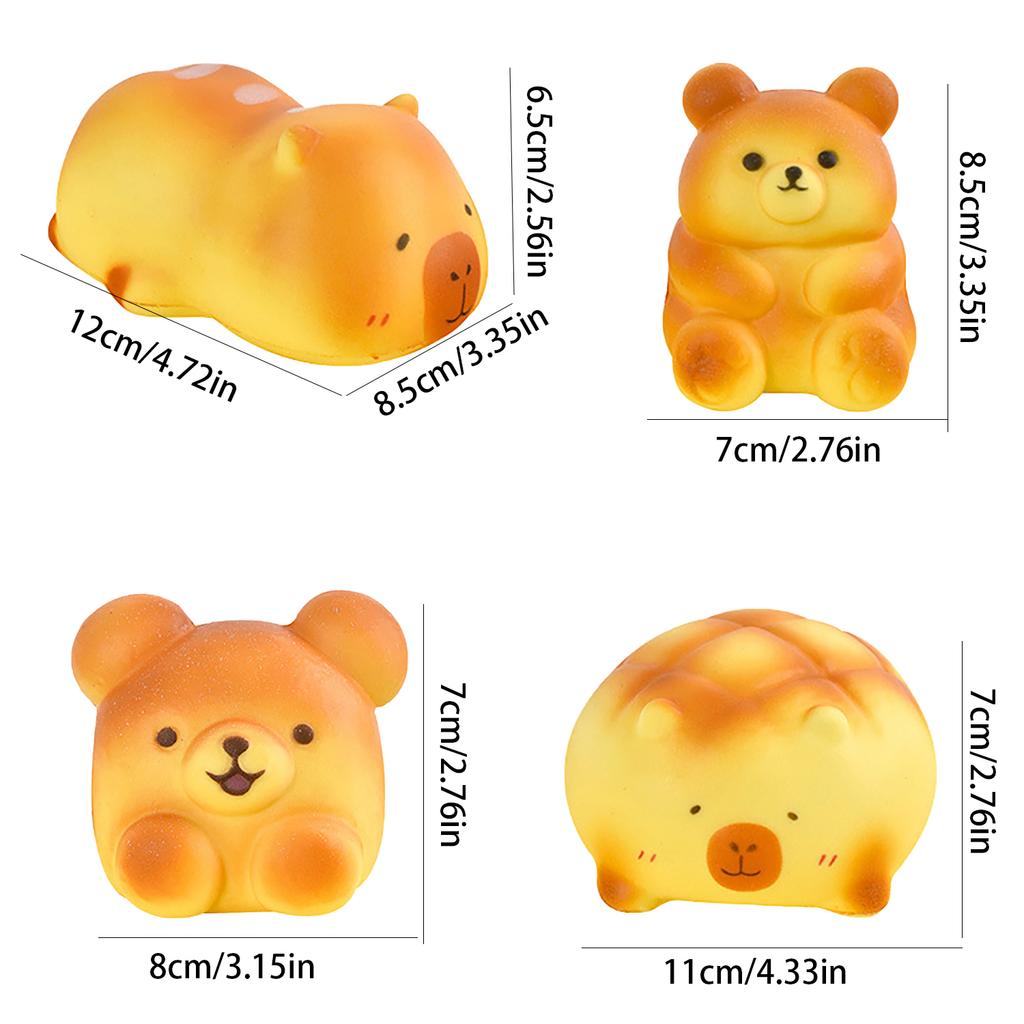 Slow rebound simulation bread decompression toy, pinching and playing cartoon decompression tool