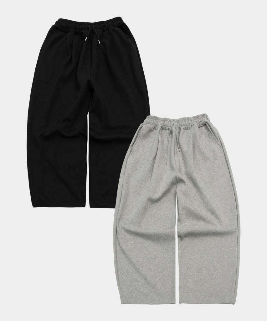 SOMEPLACE MAN Basic Waistband Drawstring Two-Way Wide Jogger Sweat Training Pants_2 Colors