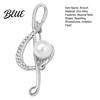 Long-lasting Brooch Musical Note Shape Pin Imitation Pearl Rhinestones Inlaid