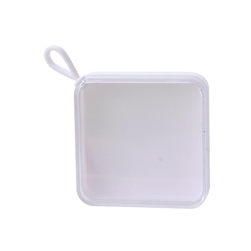 1 Pcs Multi-Functional Powder Puff Storage Box with Lanyard - Portable Transparent Empty Box Clean Ideal for Business Trips