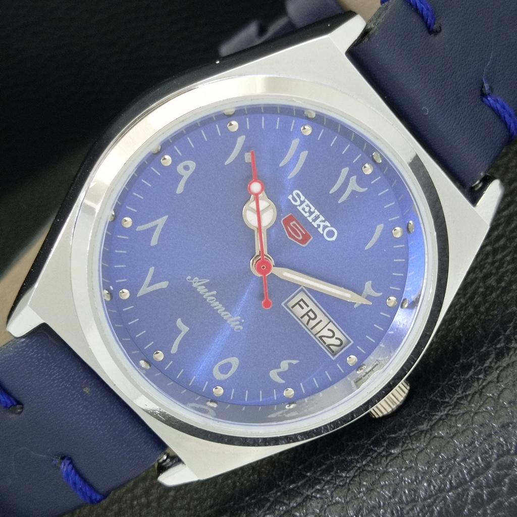 REFURBISHED SEIKO 5 AUTOMATIC 6309A VINTAGE JAPAN MENS BLUE DIAL WATCH a441315-5 Sk-a441315
