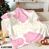Sprinkled Pink Blobs Winter Summer Flannel Blanket Throw Fleece Soft Fuzzy Plush Cozy Fleece Blankets for Sofa Ideal Gifts