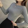 Autumn Winter O Neck Pullover Sweater Knitted Women Fashion Bottoming Shirt New Casual Long Sleeve Knitwear Versatile Tops Solid Color Simple Clothing