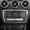 Carbon Fiber CD Air Conditioning Control Panel car Stickers cover For Mercedes W169 W245 W117 W156 A Class B Class CLA GLA