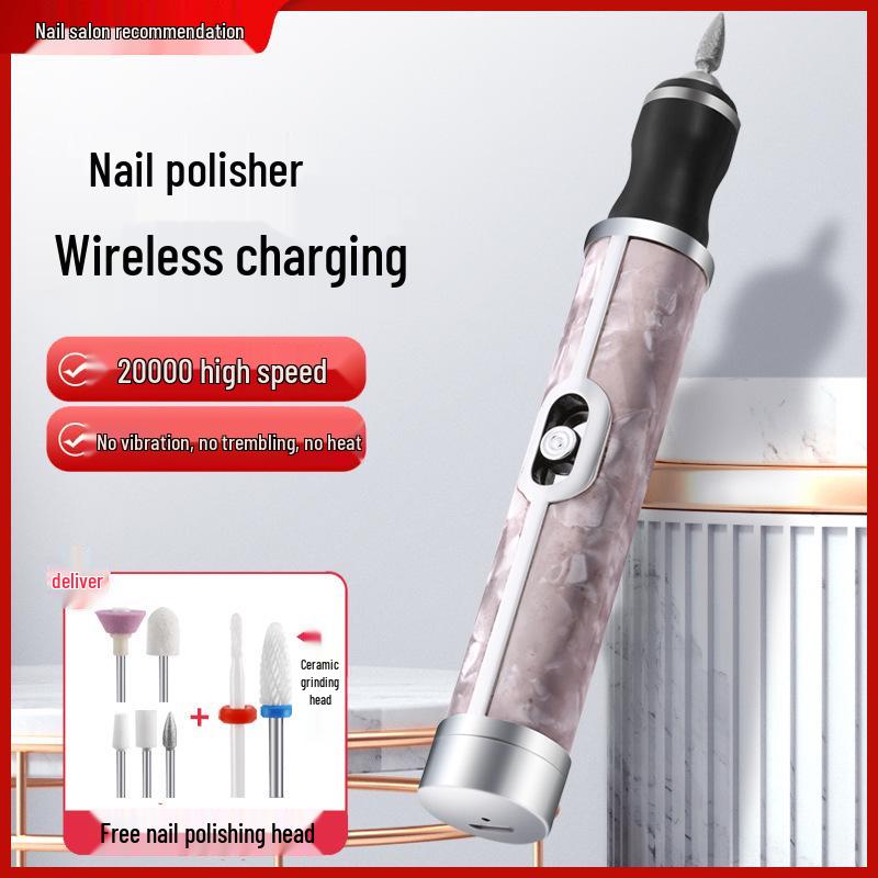 Portable Rechargeable Nail Grinder & Manicure Set for Polishing, Dead Skin Removal, and Nail Repair
