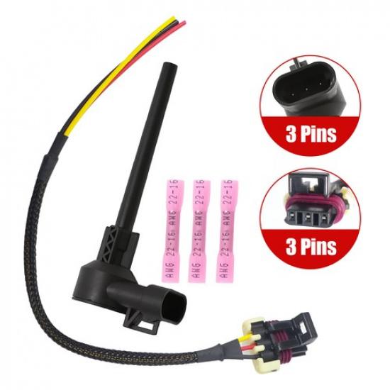 For Kenworth Peterbilt Coolant Level Sensor & Repair Connector Pigtail W094112 | Black | 1 Year Manufacturer Warranty
