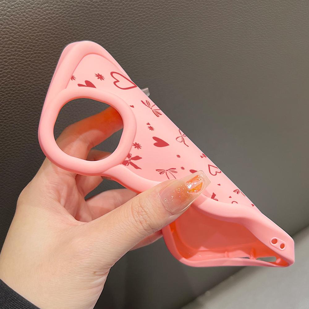 Love Heart Bow Pattern Soft Phone Cover for Samsung Galaxy A52 A73 A12 S24 Ultra 5G S23 S22 S21 S20 FE Wave Edge Shockproof Protective Rubber Case