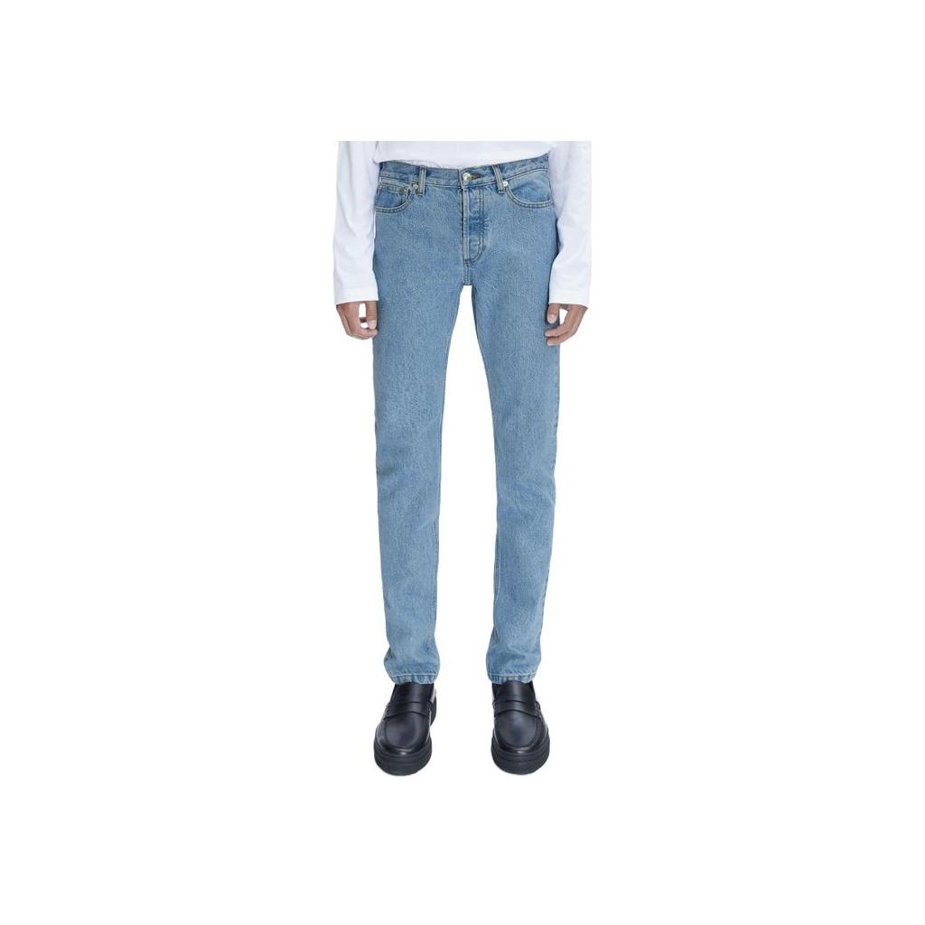 A.P.C. Mid-Rise Casual Tapered Jeans Unisex Bottoms Light-Blue COGEJ-M09047-IAB
