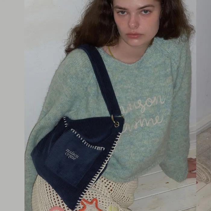 Grande Collage Bag _ Corduroy Navy