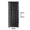 1Pcs Floral Embroidered Lace Curtain 100x200cm Rod Pocket Sheer Curtain Polyester Black Window Drape Shades