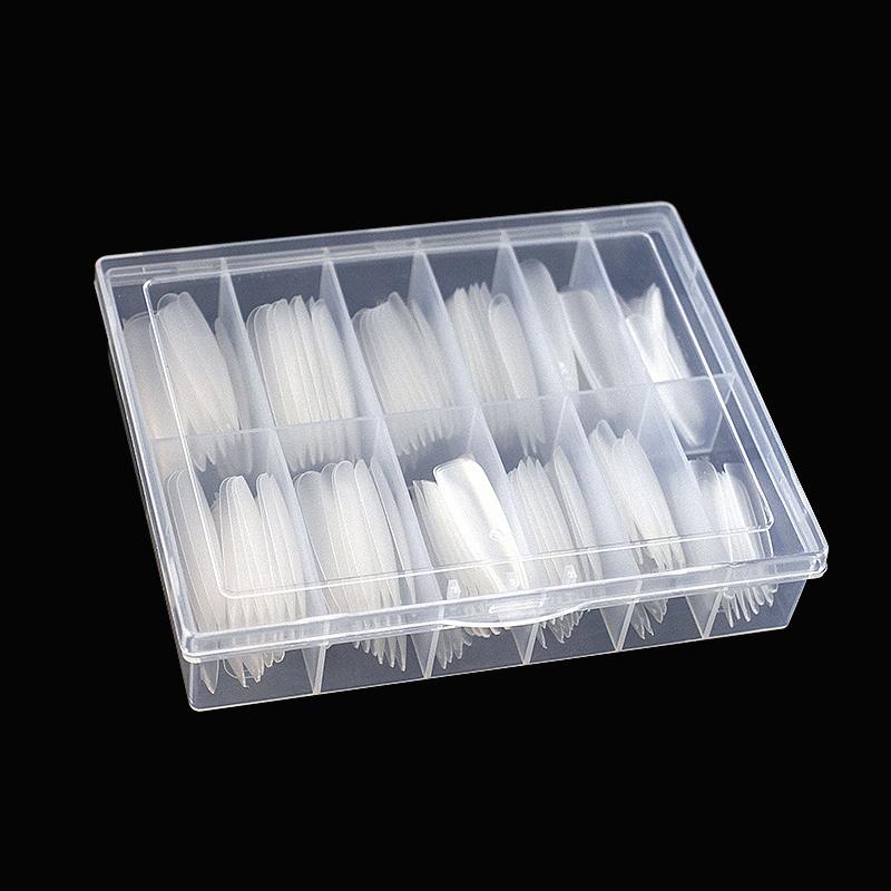 12 Grids Transparent Empty Nail Foils Storage Box Plastic Jewelry Beads Gems  False Nail Art Tips Box Case Organizer