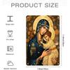 1 Piece: Religious-themed Virgin Mary and Child Tin Plaque, European Retro Style Home Decoration, Living Room/entrance Wall Mura